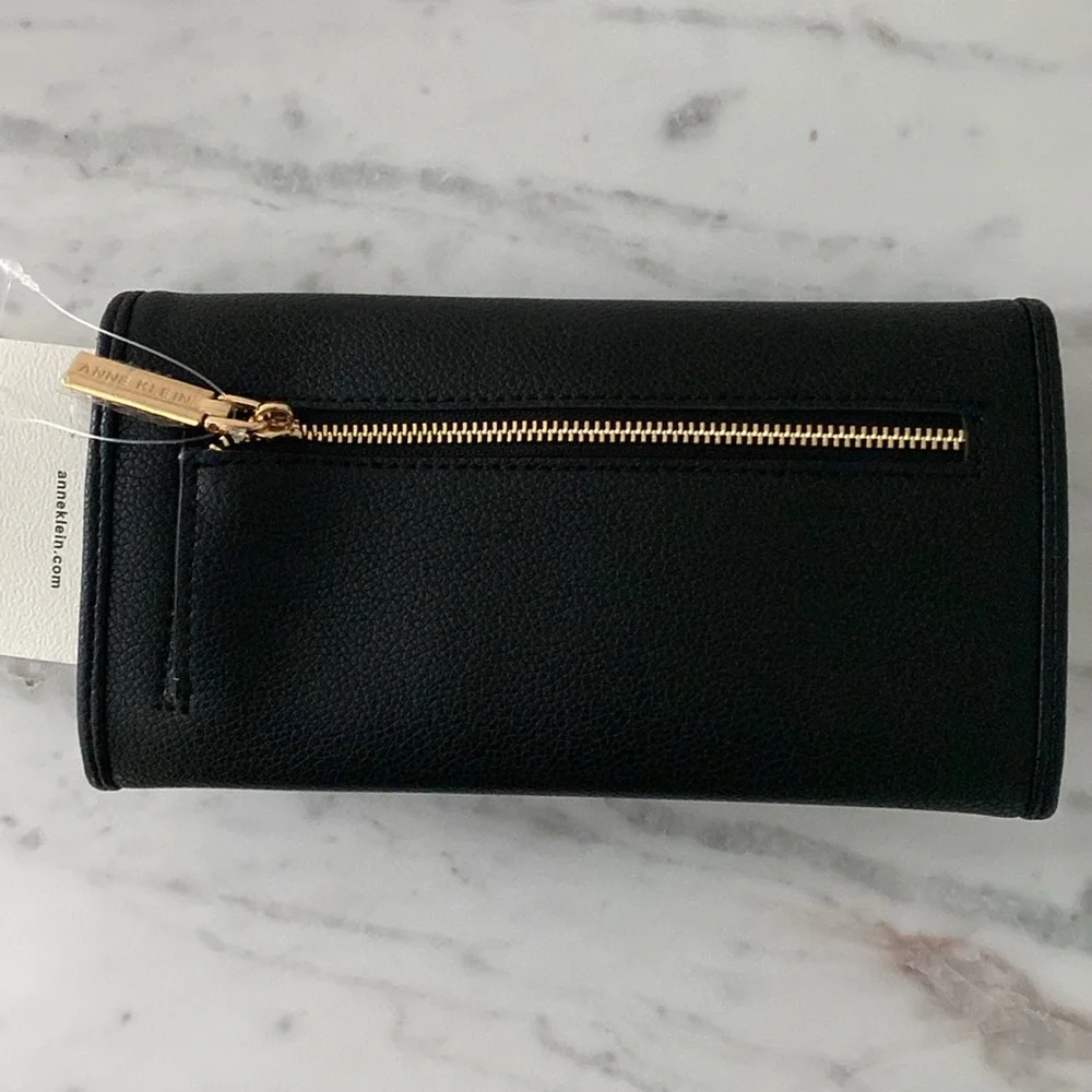 Anne Klein Embellished Horsebit Flap Wallet